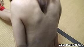 Asian beauty gets whipped and toyed in bondage