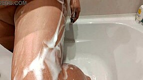 Shy stepsister gets wet and wild in homemade video