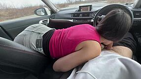 I Felt So Wild When Student Started Sucking Me in the Car After Studying