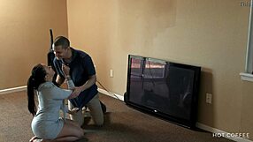 my curvy latina wife fucks the cable guy while hubby’s outta the country.