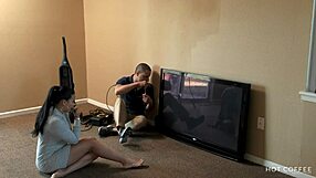 my curvy latina wife fucks the cable guy while hubby’s outta the country.