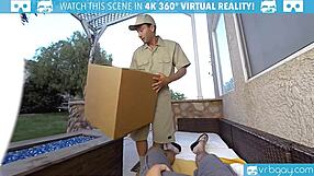 gay vr porn feels so real with gabriel's rough outdoor fuck