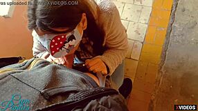 Public humiliation for a horny stepsis in wet panties