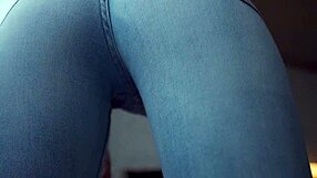 Like a girlfriend, I flaunt my big ass in jeans and panties