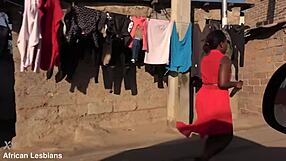 Hot fingering and licking scenes in a real African lesbian couple’s sexual experience
