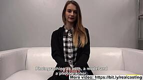 Submissive model screams in pleasure during intense sex