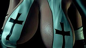 Wow! Naughty Nun Rides Anal Dildo with Wild Abandon