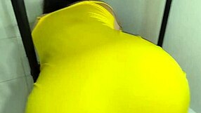 Latina beauty Ella surprises herself with a big cock