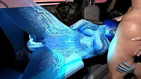 Cortana, Master Chief’s AI companion, gives her commander a blow job