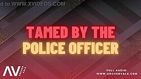 Police officer BDSM training: alpha male dominates