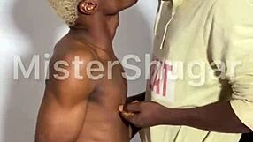 A mature man has sex with a young and slim man