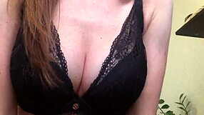 Solo girl in fishnets masturbates to squirting orgasm