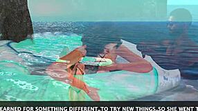 Second Life's hot and steamy interacial scene with a BBC worshipper