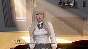 3D cartoon game with hot blonde babe and ripped clothes