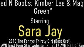Big tits blonde Sara Jay in hot lesbian scene