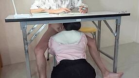 My fantasy comes true – my teacher seduces me