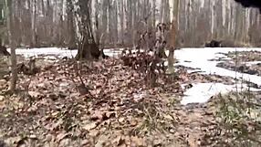 Public toilet action in the woods with an 18-year-old