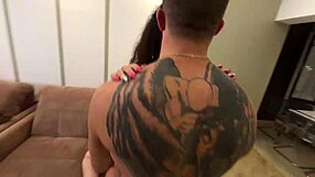 Young and straight amateur tries out a threesome with two sexy girls