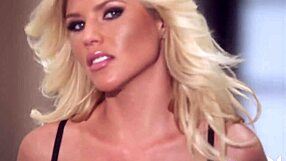 Ashley Mattingly's solo striptease in sexy lingerie and clothes