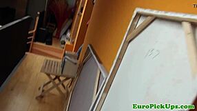 A normal European woman stripping for money