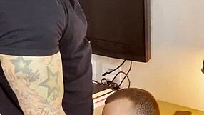 Straight tattooed guy has sex with doctor in this behind the scenes footage