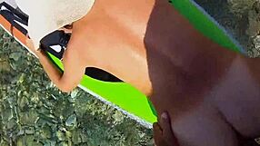 A hot doggy style anal sex scene in a public place results in an incredible orgasm