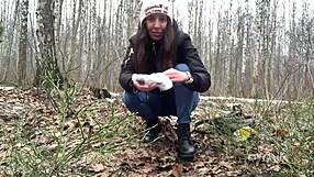 Public toilet action in the woods with an 18-year-old