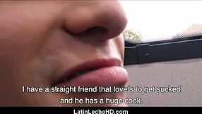 Straight gay tries out gay sex on the train for the first time