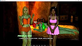 A 3D animated bunny zombie is in heat in the breeding island in this porn game