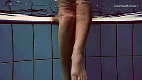 See Alla’s wet and naked body in the hot pool