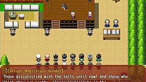 Group session with a sexy maid in a popular anime game