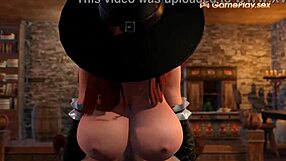 Redhead Sources in GTits game play 3D sex game