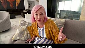 Horny stepmom Adira Allure gives perfect handjob and more