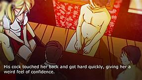 A cartoon secretary gets her vagina toyed with