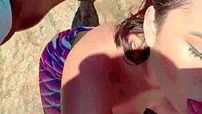 Asian beauty Lina Nakamura in hot anal action outdoors