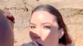 Asian beauty Lina Nakamura in hot anal action outdoors