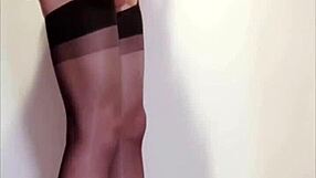 Selena's court corset and stockings make her even more seductive