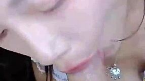 Pretty Asian bride gets taken care of by her husband in more than one way