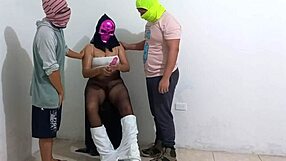 Alba�il's Halloween fantasy: watching hubby's friend fuck her rough