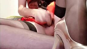 Selena's court corset and stockings make her even more seductive