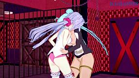 chris yukine in intense futanari lesbian play