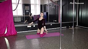 Russian gymnast performs amateur-like routines