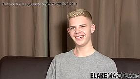 Young blond Alex Silvers in hot masturbation scene and interview