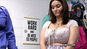Big tits homemade brunette gets pumzied at work