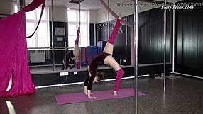 Russian gymnast performs amateur-like routines