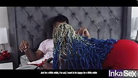 Ever seen a Colombian ebony babe dominate two gay pals?