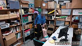 Male Police Stripper's First Time With Swift Teen In Uniform Getting Clothes Ripped For Blowjob