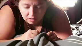 A big girl with an amazing ass gets a facial in a hot scene