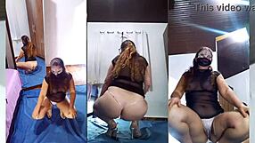 Black dress and crystal panties, a tantalizing combination for a homemade video