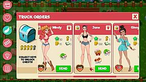 Hentai game Nutaku: Redhead cowgirls show off their big butts